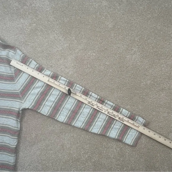 Lucky Brand Knit Wear Hoodie Large Gray & Red Stripe Pullover Casual Preppy Men - Picture 13 of 15